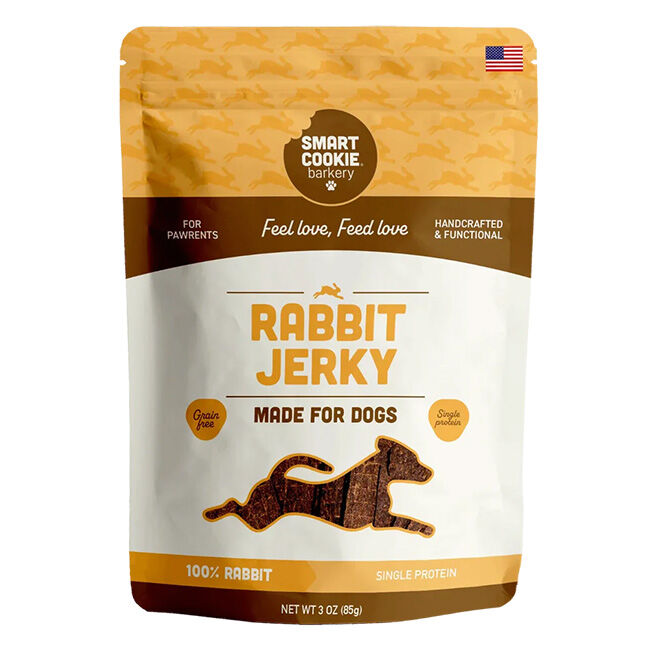 Smart Cookie Bakery Dog Treats - Rabbit Jerky Strips - 3 oz image number null