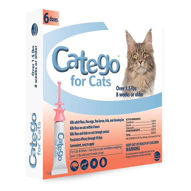 Catego Flea & Tick Treatment for Cats - 6 Doses image number null