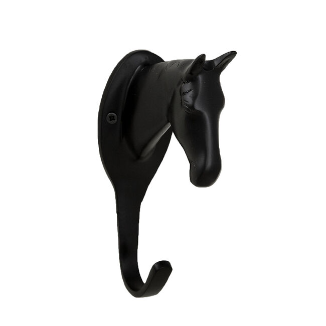 Horse Fare Black Large Horse Head Hook image number null