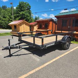 Karavan 6' x 10' Steel Utility Trailer with Fold-Down Rails