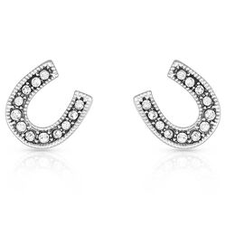 Montana Silversmiths Crystal Clear Stuck on Luck Post Earrings