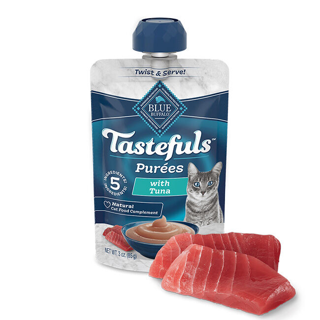 Blue Buffalo Tastefuls Pur&eacute;es Cat Food - Tuna Recipe - 3 oz image number null