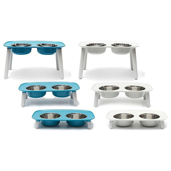 Messy Mutts Elevated Double Feeder with Stainless Bowls The Cheshire Horse