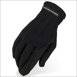 Heritage Performance Gloves Power Grip Nylon Gloves - Black