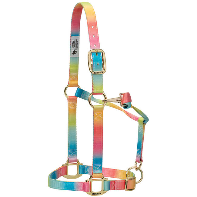 Weaver Leather Polyester Rainbow Adjustable Chin and Throat Snap Halter image number null