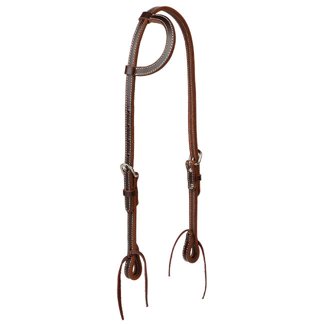 Weaver Equine Buffalo Leather Sliding Ear Headstall image number null