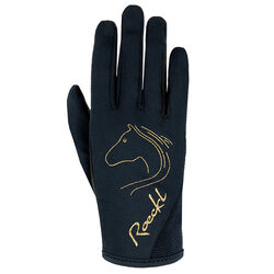 Roeckl Kids' Tryon Riding Gloves - Black/Gold