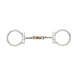 Turn-Two Equine Stainless Steel Twisted 3-Piece D-Ring Bit