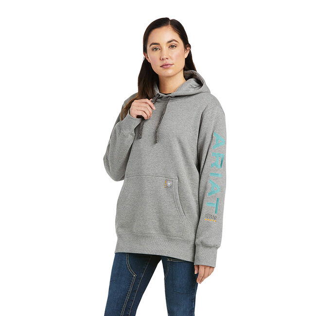 Ariat Women's Rebar Graphic Hoodie - Heather Grey image number null
