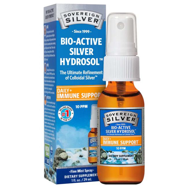 Sovereign Silver Bio-Active Silver Hydrosol - Daily+ Immune Support - Fine Mist Spray image number null