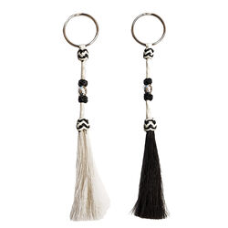 M & F Western Horsehair & Rawhide Keyring - Assorted