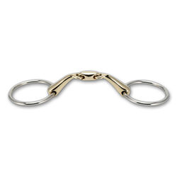 Stubben Steeltec Angled Loose Ring Snaffle Bit