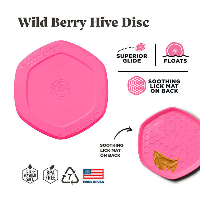 Project Hive Disc & Lick Mat - Wild Berry Scent image number null