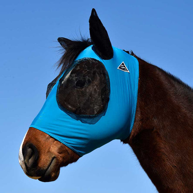 Professional's Choice Comfort Fit Lycra Fly Mask - Pacific Blue image number null