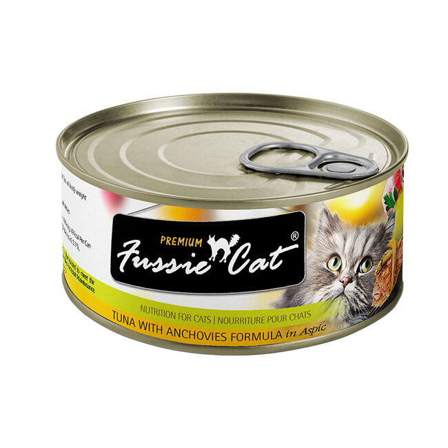 Fussie Cat Premium Cat Food - Tuna with Anchovies in Aspic - 2.8 oz image number null