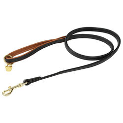 Shires Digby & Fox Padded Leather Dog Lead - Black