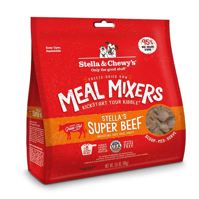 Stella & Chewy's Super Beef Freeze-Dried Meal Mixer Dog Food - 3.5oz image number null