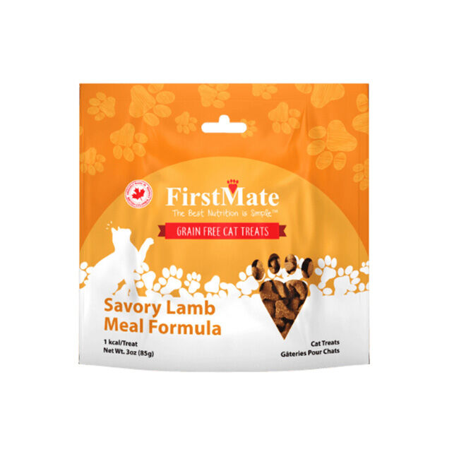 FirstMate Grain-Free Cat Treats - Savory Lamb Meal Formula - 3 oz image number null