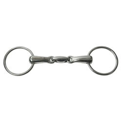 Korsteel Stainless Steel Oval Link Loose Ring Snaffle Bit