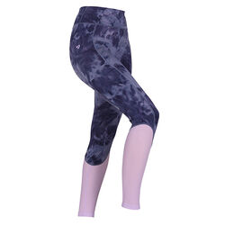 Shires Aubrion Women's Rhythm Mesh Riding Tights - Navy Tie Dye