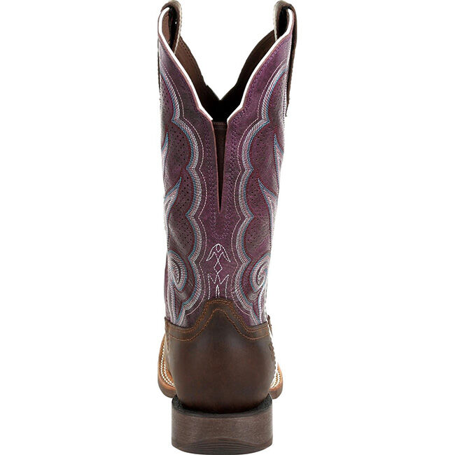 Durango Women's Lady Rebel Pro Ventilated Western Boot - Oiled Brown & Plum image number null