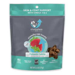 Shameless Pets Crunchy Cat Treats - Fintastic Catnip with Real Tuna & Catnip - 2.5 oz