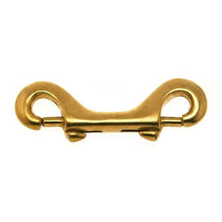 Campbell 13/32" x 4 1/2" Polished Bronze Double-Ended Bolt Snap