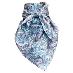 Wyoming Traders Frontier Calico Silk Scarf - Blue Paisley