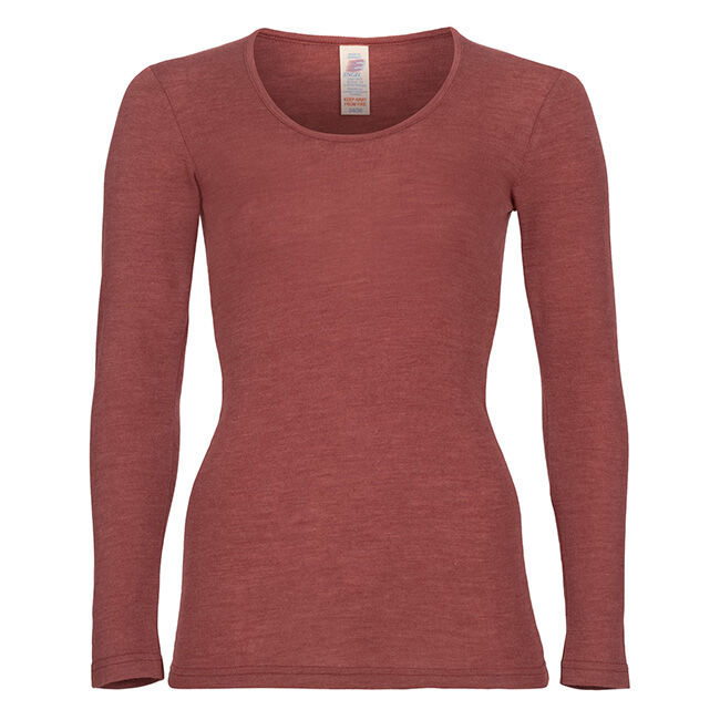 Engel Women's Wool/Silk Blend Long Sleeve Shirt - Copper image number null