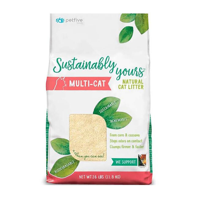 Sustainably Yours Multi-Cat Natural Cat Litter 26 lbs  image number null