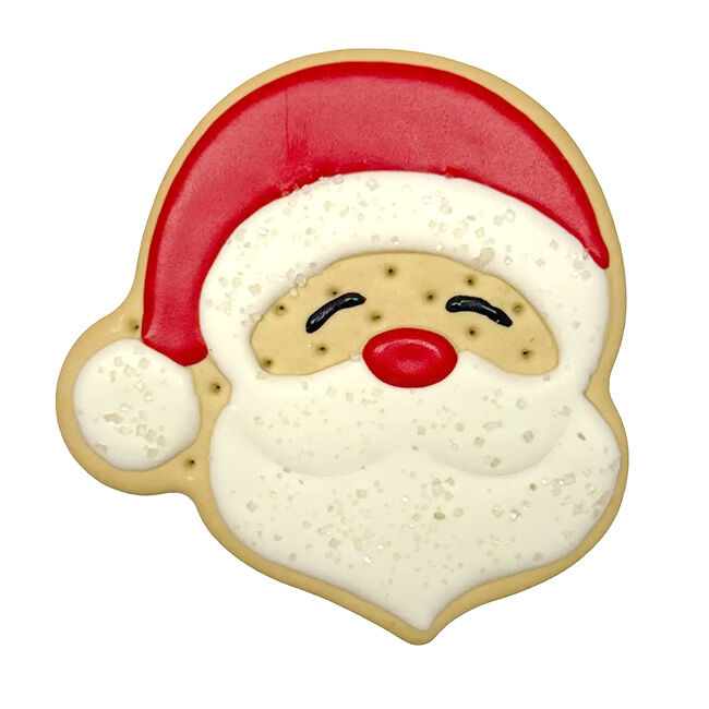 Spunky Pup Holiday Frosted Dog Cookie - Santa image number null