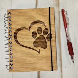 Genesis 3D Pocket Journal - Paw Print in Heart