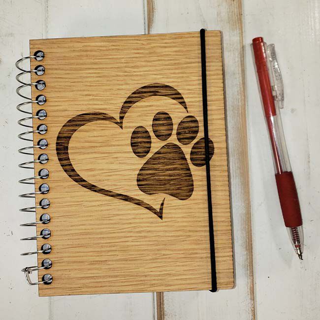 Genesis 3D Pocket Journal - Paw Print in Heart image number null