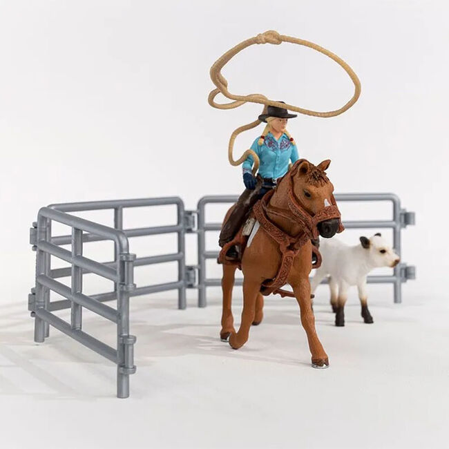 Schleich Cowgirl Team Roping Fun image number null