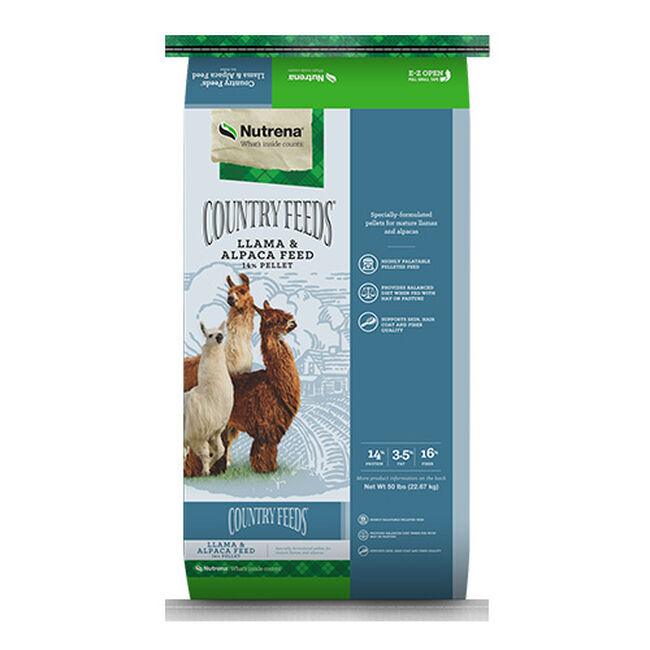 Nutrena Country Feeds Llama & Alpaca 14% Feed - Pelleted - 50 lb image number null