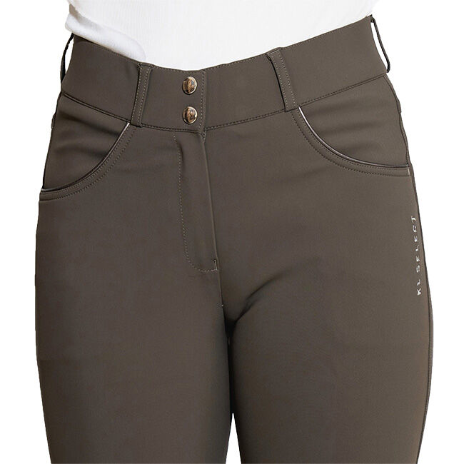 KL Select Women's Gabrielle Knee Patch Breech - Truffle/Copper image number null