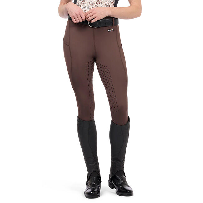 Kerrits Women's Coolcore Silicone Full Leg Riding Tech Tights - Mocha image number null