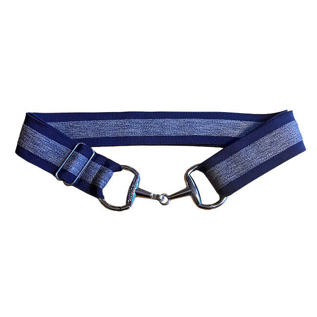 Anademi Stretch Belt with Silver-Tone Bit Buckle - Textures image number null