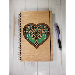 Genesis 3D Celtic Tree of Life in Heart Journal Lined - Journal 6"x9"