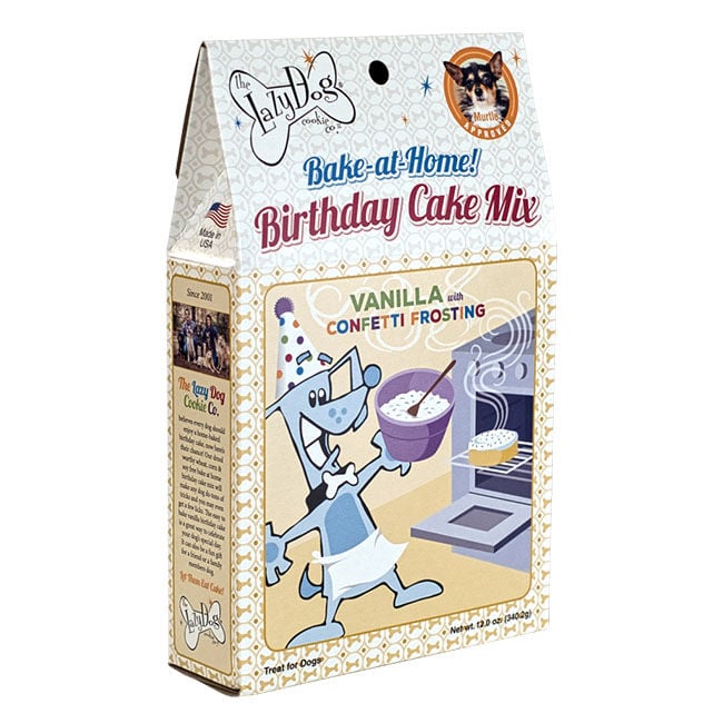 The Lazy Dog Cookie Co. Birthday Cake Mix with Sprinkles & Frosting Mix - 5 oz image number null