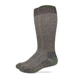 Muck Boot Company Men's Heavyweight Merino Wool Over-the-Calf Boot Socks - Brown/Green - 2-Pack