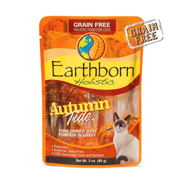 Earthborn Holistic AutumnTide 3oz Tuna Dinner Pouch Wet Cat Food image number null