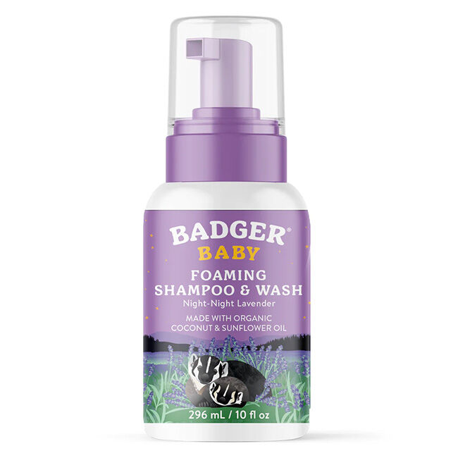 Badger Baby Night-Night Foaming Shampoo & Wash - 10 oz image number null