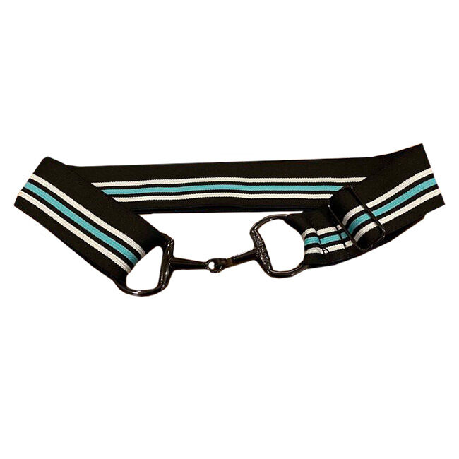 Anademi Stretch Belt with Black Bit Buckle - Stripes image number null