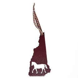 Metal Mazing Ornament - Handmade in NH - New Hampshire with Horse