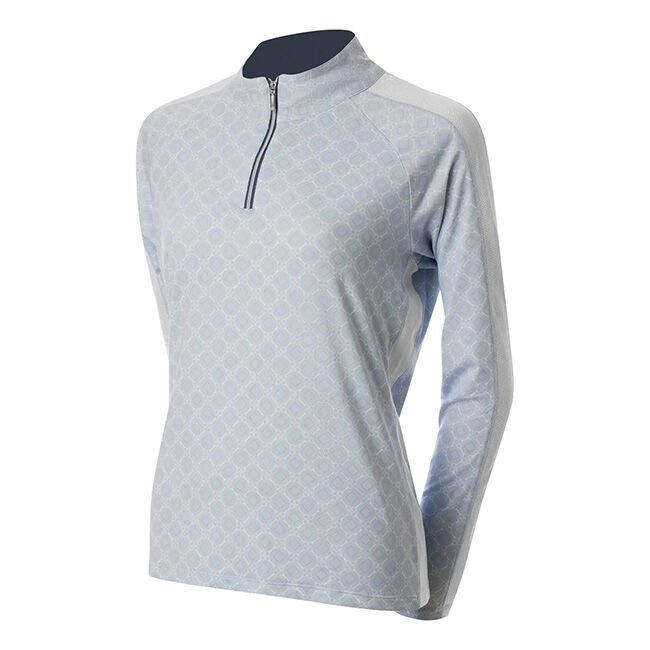 Equinavia Women's Selma Long Sleeve Sun Shirt - Light Gray/Lavender image number null