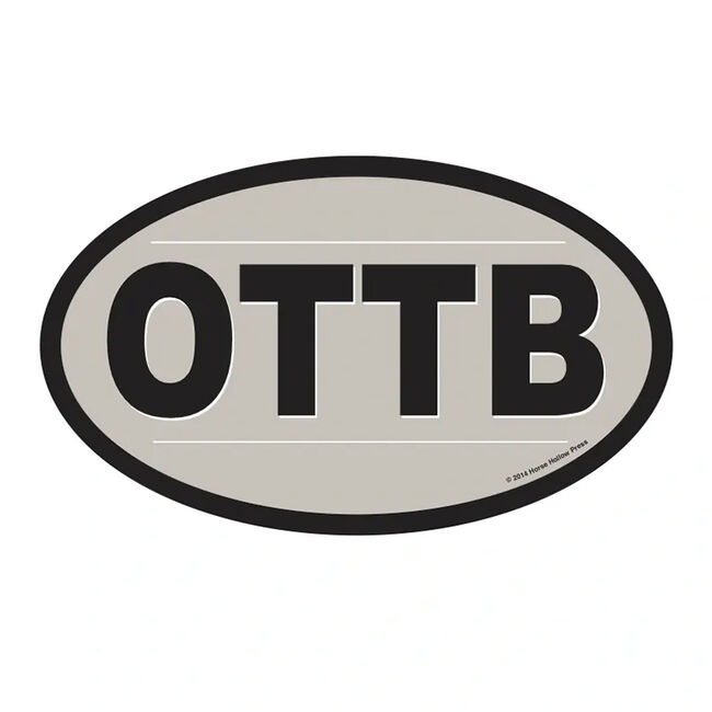 Horse Hollow Press Oval Bumper Sticker - "OTTB" image number null