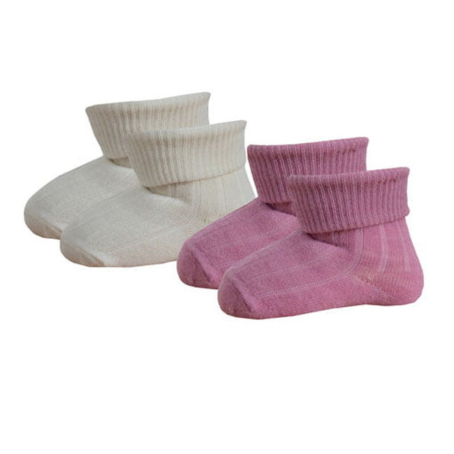 Janus Babywool Socks 2-pack - Pink image number null
