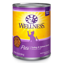 Wellness Complete Health Pate Cat Food - Turkey & Salmon Entree - 12.5 oz