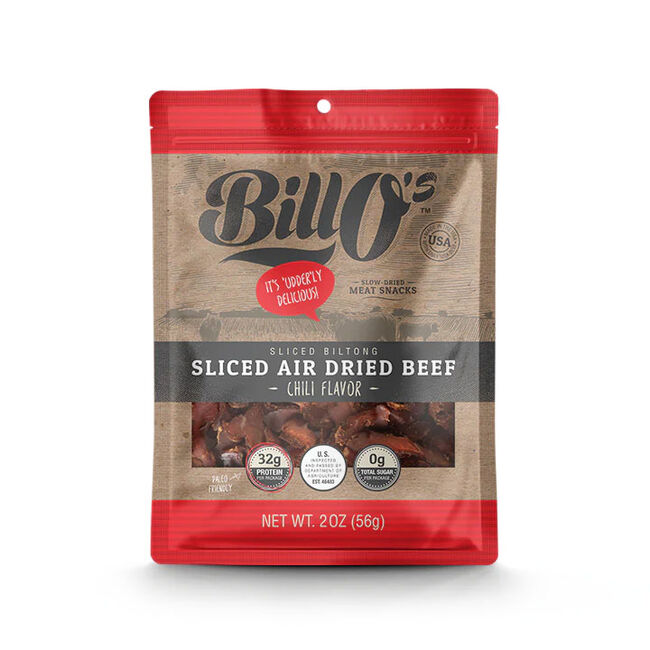 BillO's Air-Dried Beef Biltong Slices - Chili Flavor image number null